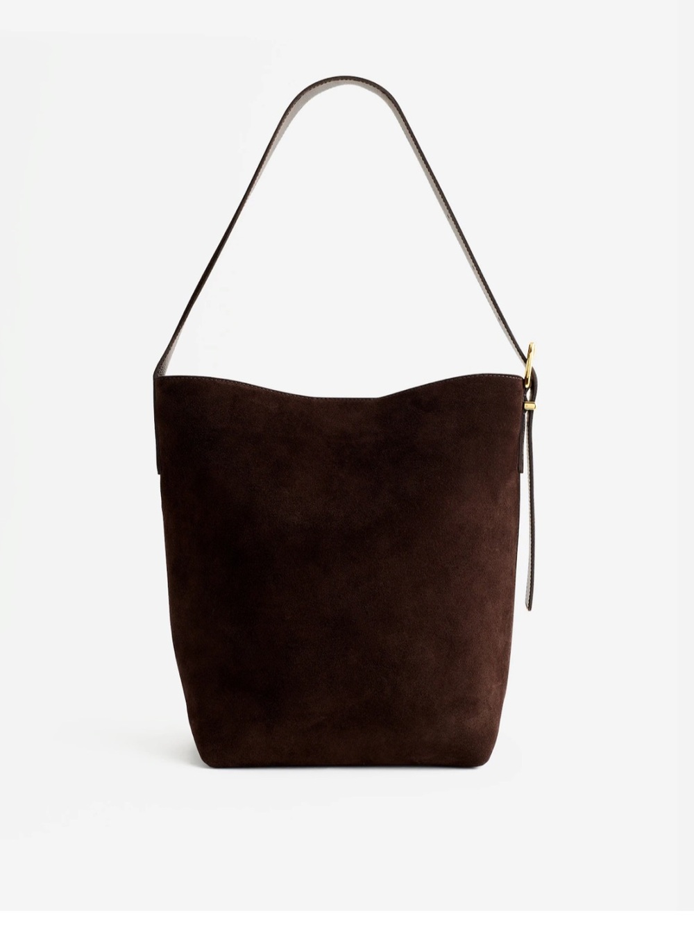 MADEWELL The Essential Bucket Tote Shoulder Bag in Dark Carob Brown NEW